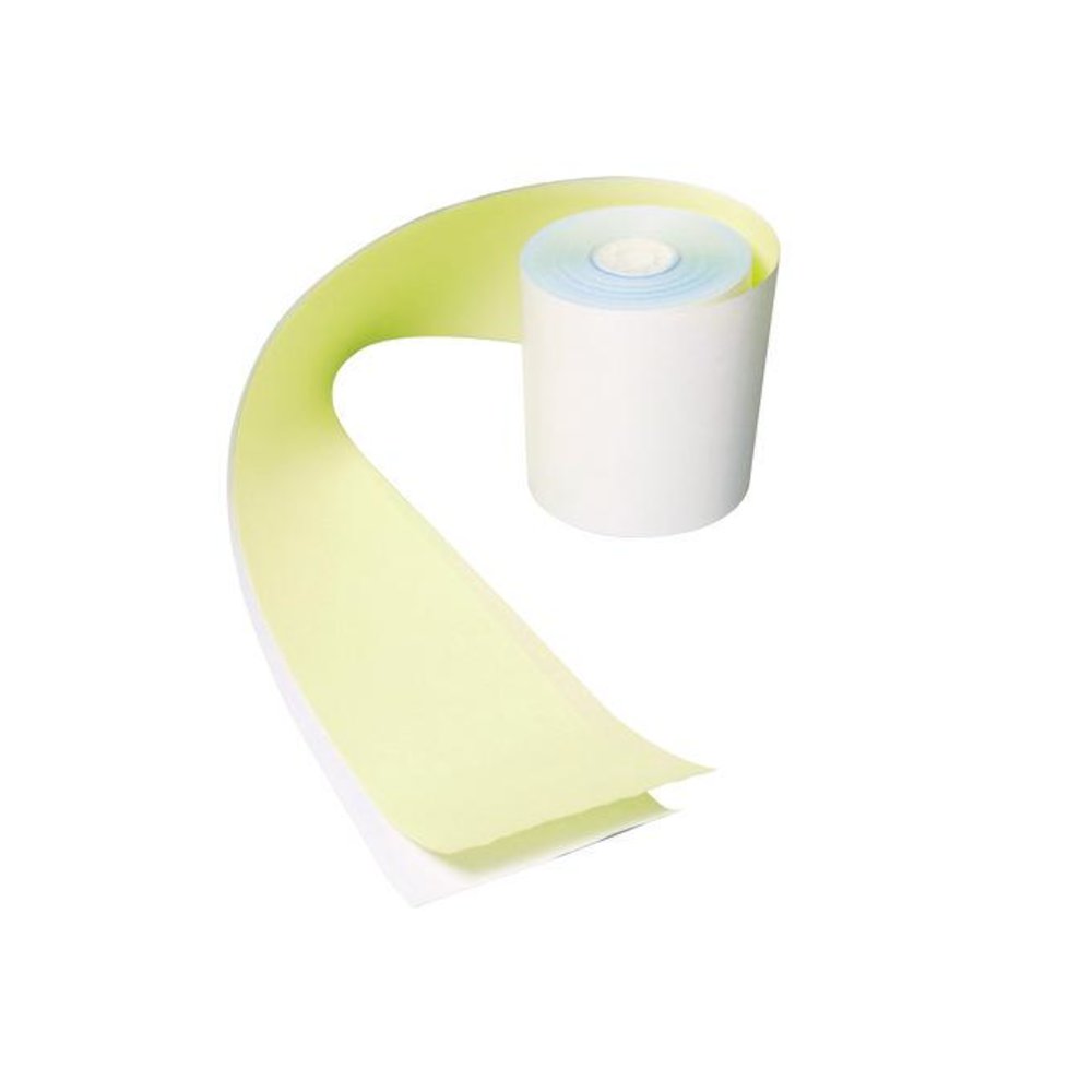 No Carbon Register Rolls, 3" x 90 ft, White/Yellow, 30/Carton. Picture 4