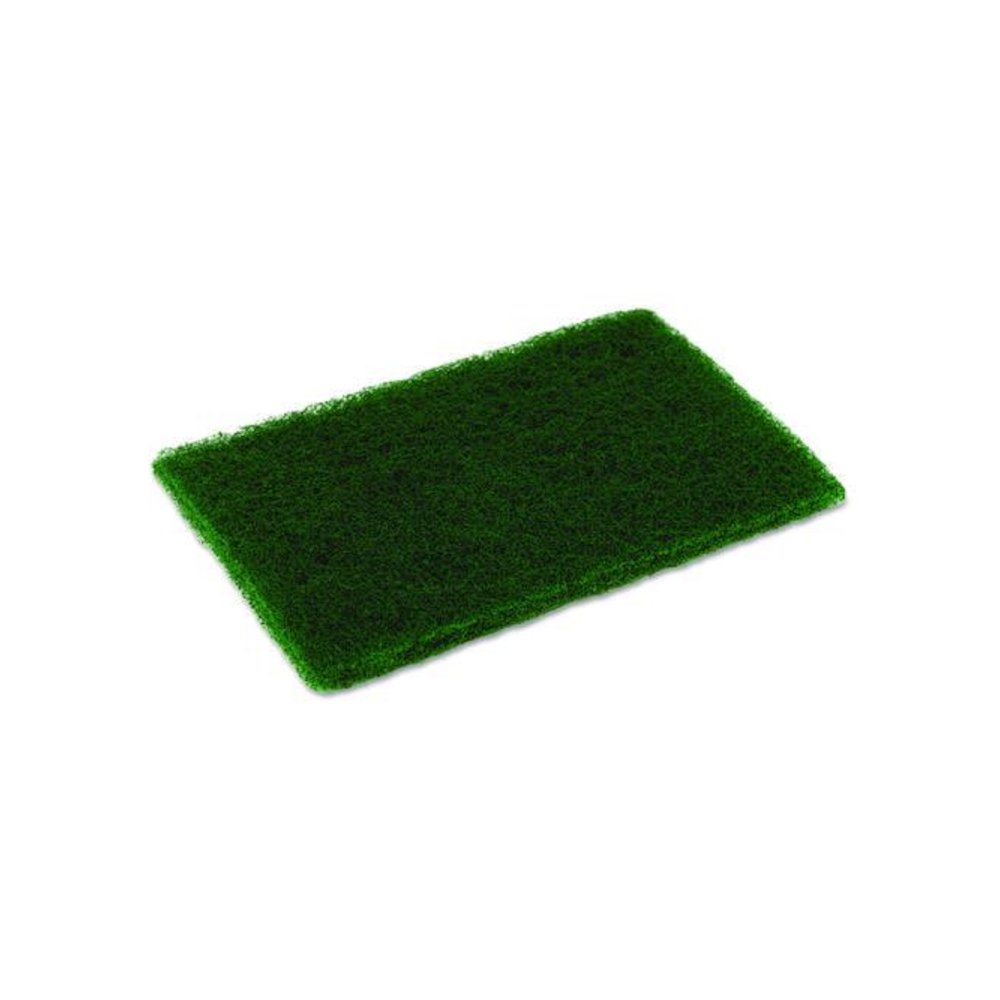 Medium Duty Scouring Pad, 6 x 9, Green, 10/Pack, 6 Packs/Carton. Picture 1