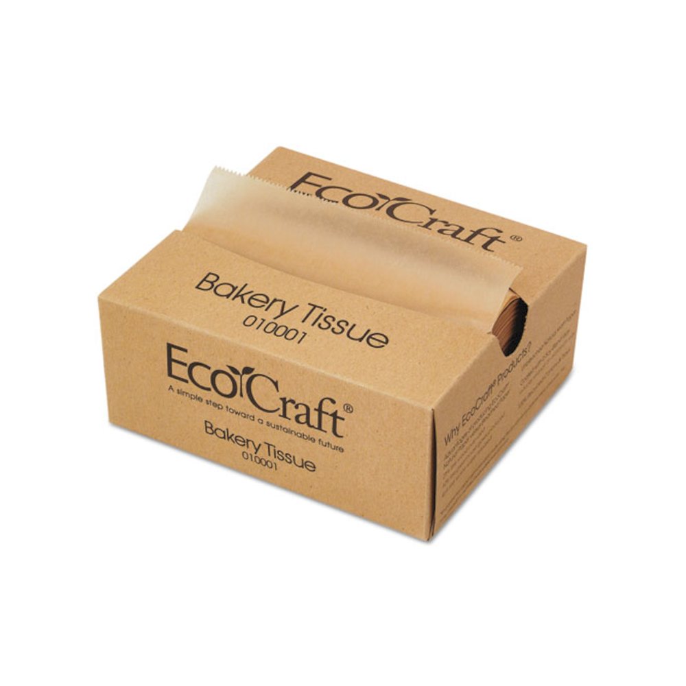 EcoCraft Interfolded Dry Wax Deli Sheets, 6 x 10.75, Natural, 1,000/Box, 10 Boxes/Carton. Picture 1