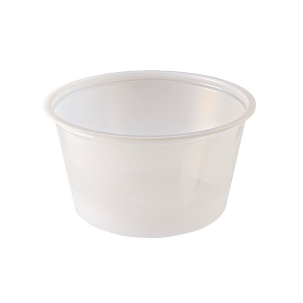 Portion Cups, 4 oz, Plastic, Clear, 125/Sleeve, 20 Sleeves/Carton. Picture 1