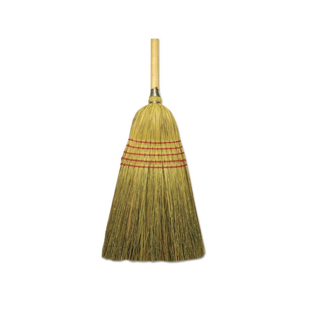 Corn/Fiber Brooms, Corn/Yucca Bristles, 53.5" Overall Length, Natural, 6/Carton. Picture 1