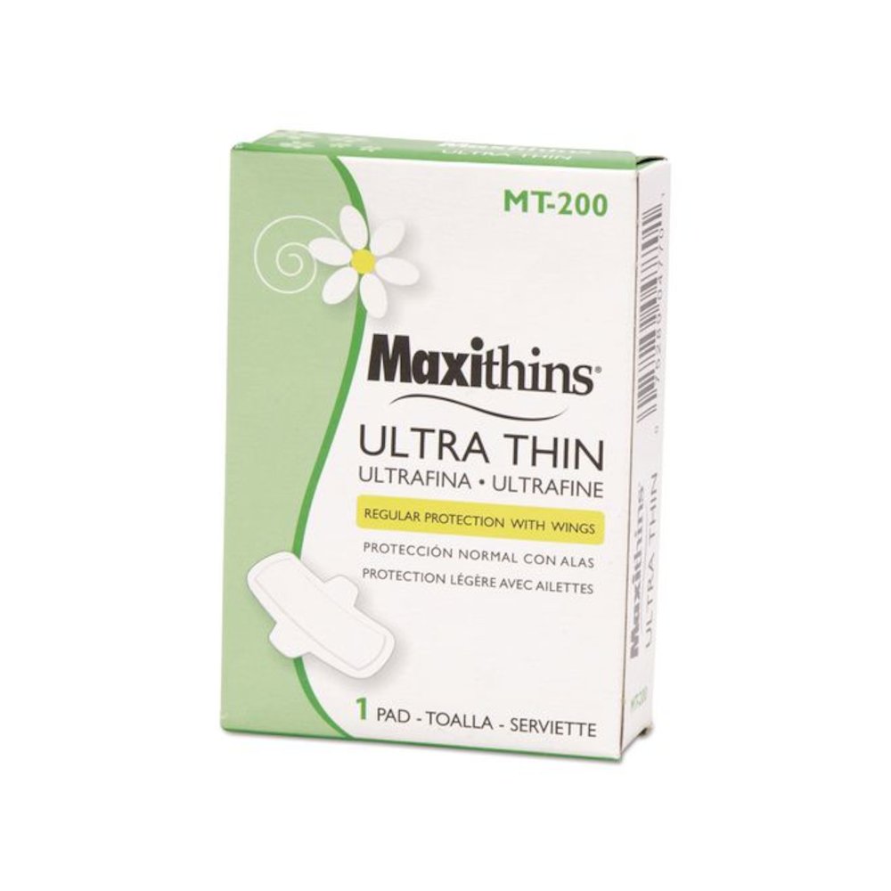 Maxithins Vended Ultra-Thin Pads, Size 4, Maxi Absorbency, 200/Carton. Picture 1