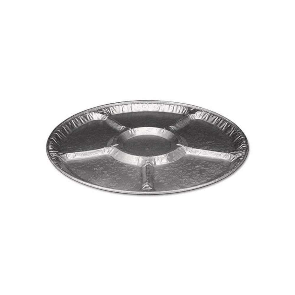 Aluminum Lazy Susan, 6 Compartments, 18" Diameter x 0.94" h, 25/Carton. Picture 1