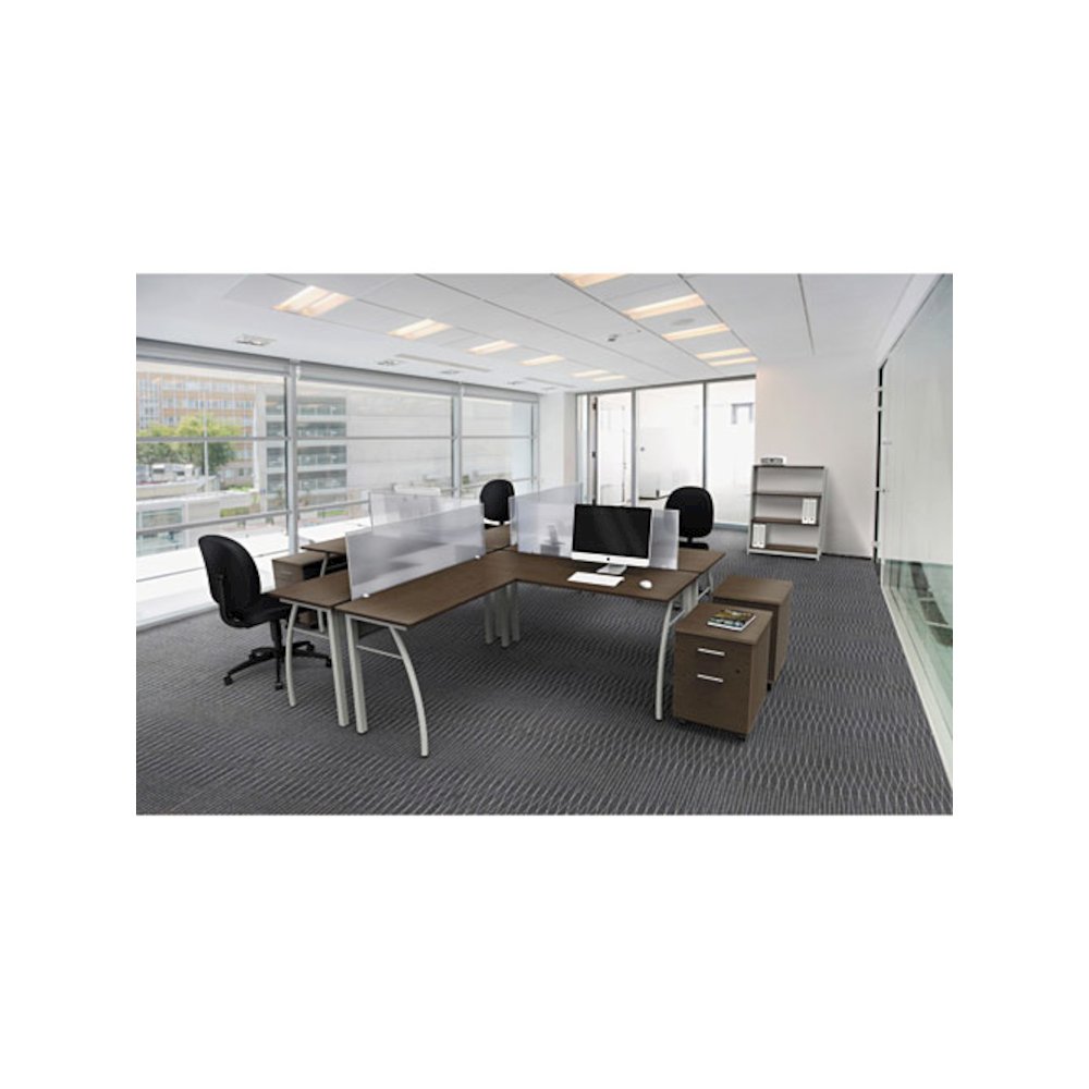 Trento Line Dividing Panel, Polycarbonate, 47.13w x 1.75d x 15.5h, Translucent. Picture 9
