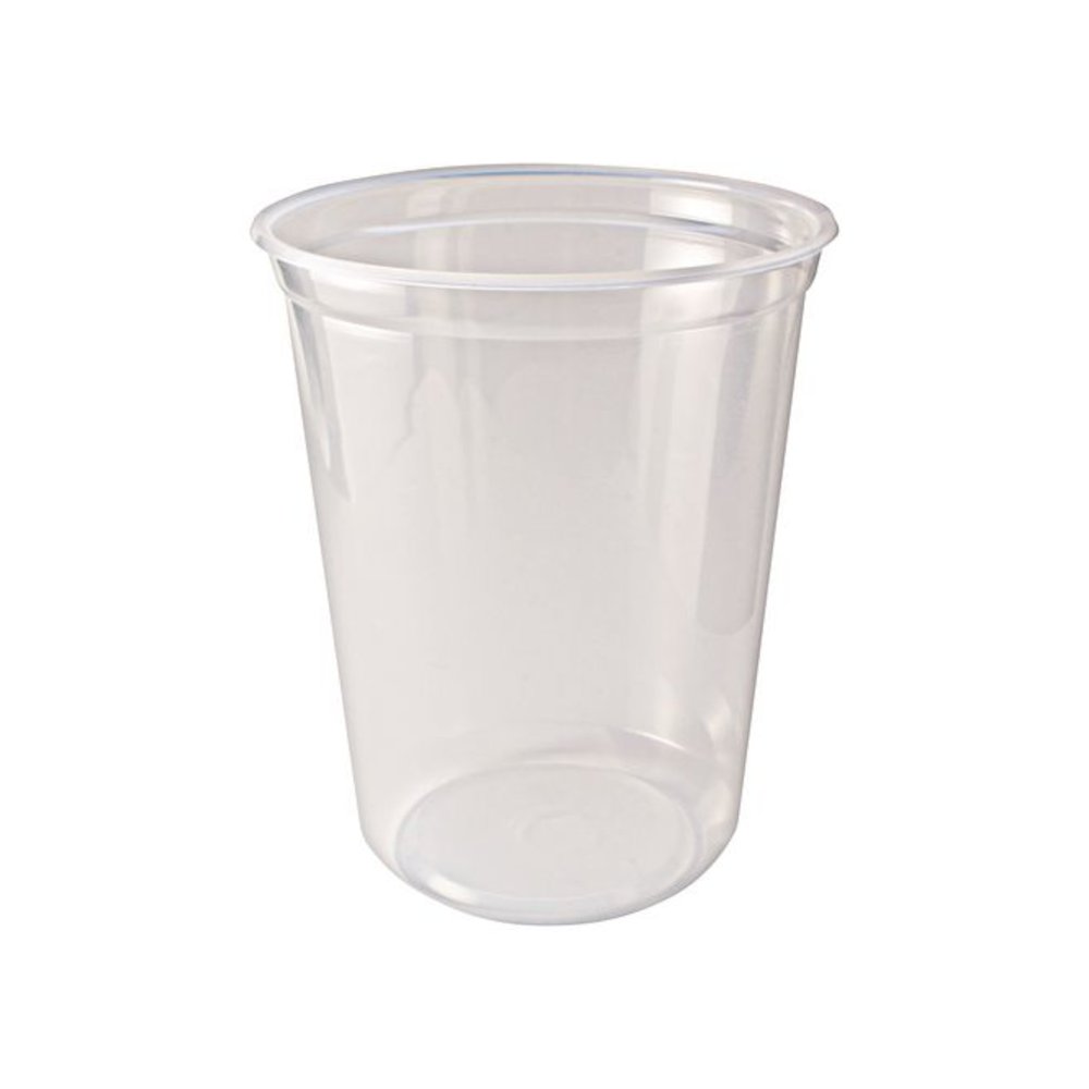 Microwavable Deli Containers, 32 oz, 4.6" Diameter x 5.6" h, Clear, Plastic, 500/Carton. Picture 1