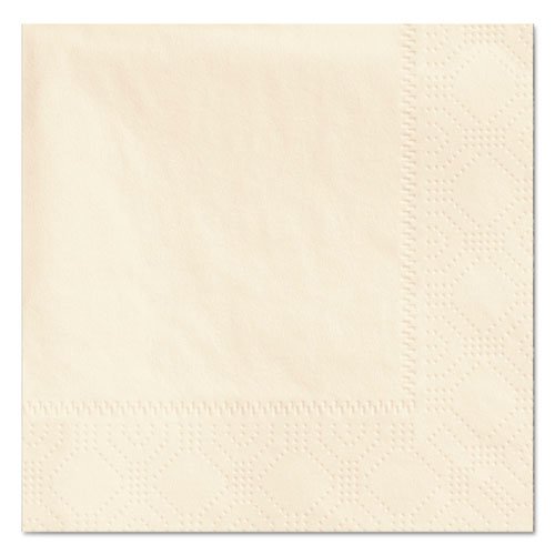 Beverage Napkins, 2-Ply, 9 1/2 x 9 1/2, Ecru, 1000/Carton. Picture 1