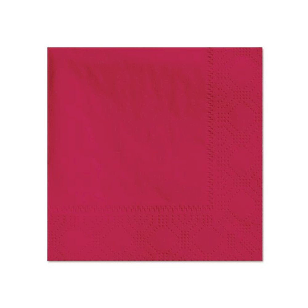 Embossed Beverage Napkins, 2-Ply, 9.5 x 9.5, Red, 1,000/Carton. Picture 1