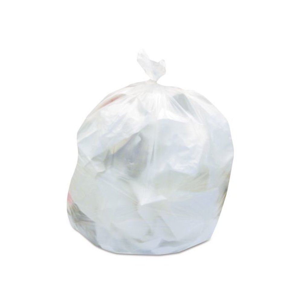 Linear Low Density Can Liners with AccuFit Sizing, 32 gal, 0.9 mil, 33" x 44", Clear, 50 Bags/Box, 6 Boxes/Carton. Picture 3