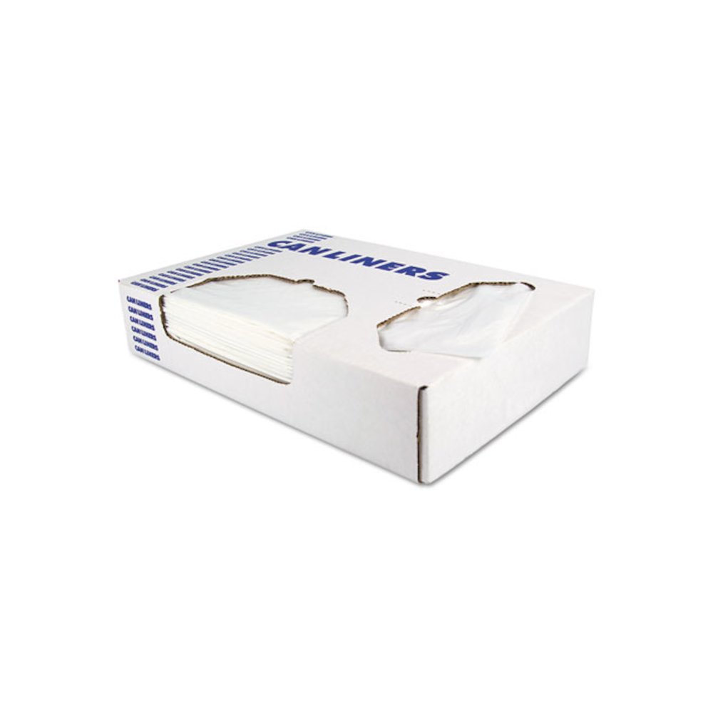 Linear Low-Density Can Liners, 16 gal, 0.35 mil, 24" x 32", Clear, 1,000/Carton. Picture 1