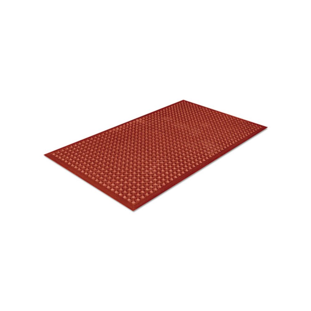 Grease-Resistant Safewalk-Light Wet/Oily Floor Anti-Fatigue Drainage Mat, 0.5" Thick, 36 x 60, Terra Cotta Perforated Surface. Picture 3