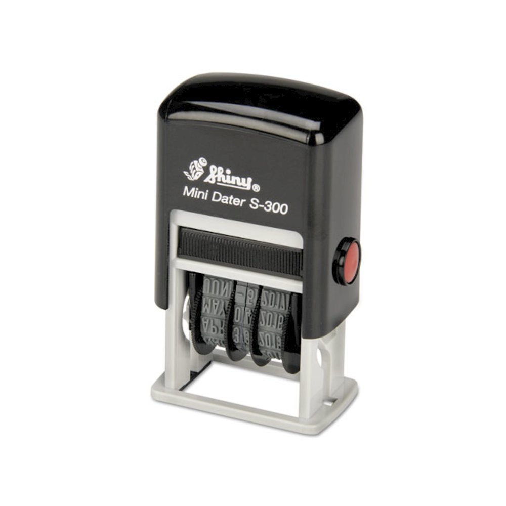 7520013523018, SKILCRAFT Self Inking Line Dater, Red. Picture 1