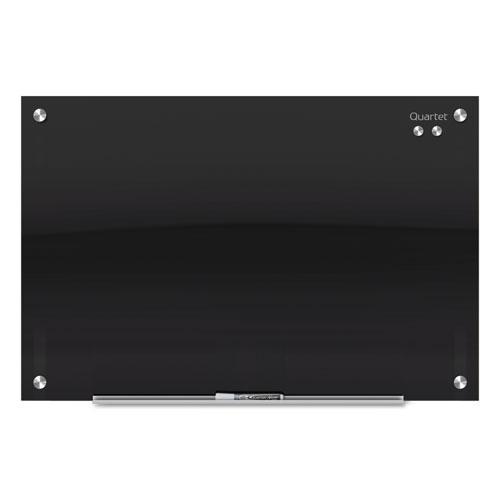 Infinity Magnetic Glass Marker Board, 72" x 48", Black Surface. Picture 1