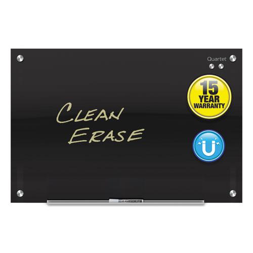 Infinity Magnetic Glass Marker Board, 72" x 48", Black Surface. Picture 2