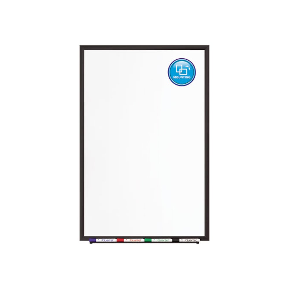 Classic Series Porcelain Magnetic Dry Erase Board, 60" x 36", White Surface, Black Aluminum Frame. Picture 5