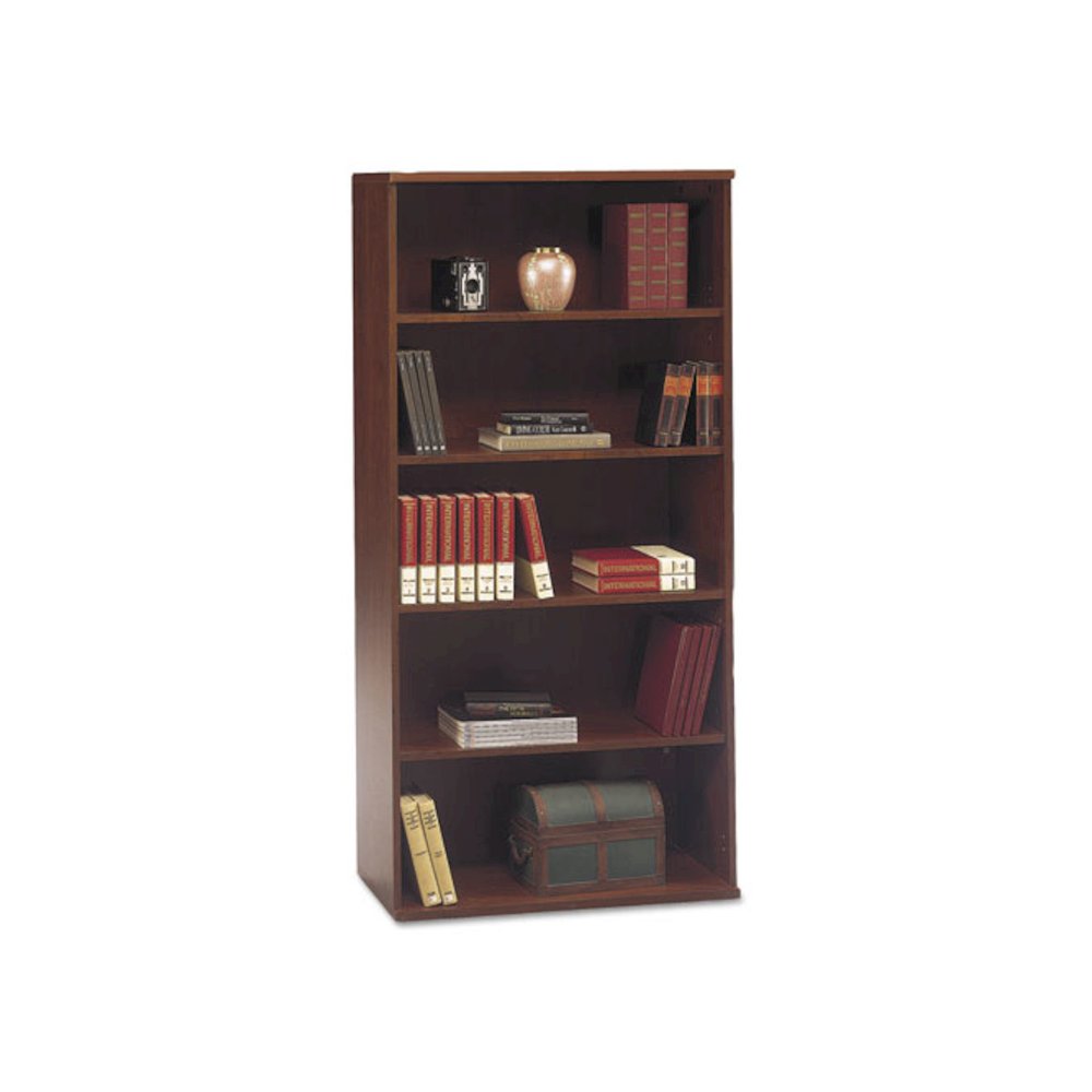 Series C Collection Bookcase, Five-Shelf, 35.63w x 15.38d x 72.78h, Hansen Cherry. Picture 5