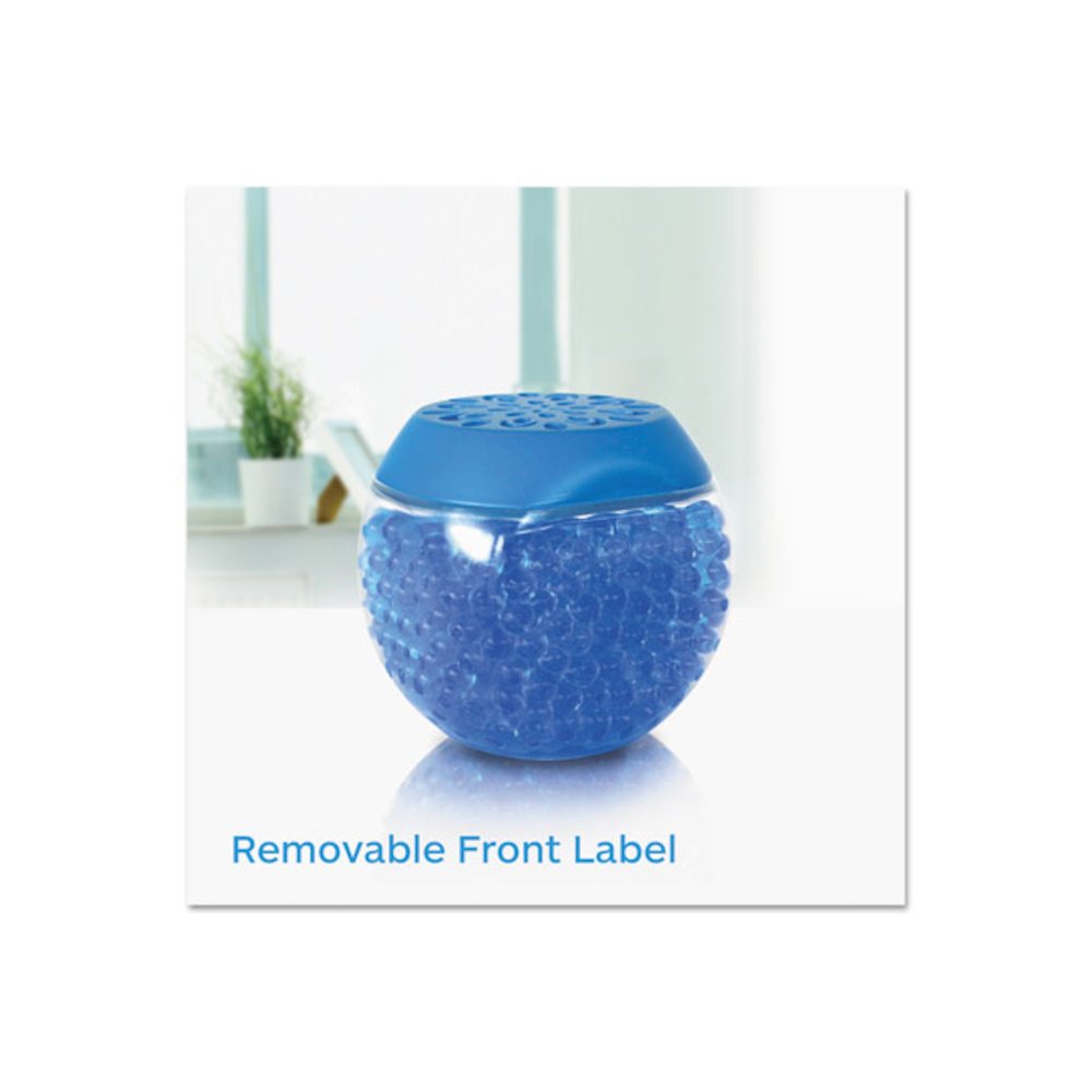 Scent Gems Odor Eliminator, Cool and Clean, Blue, 10 oz Jar, 6/Carton. Picture 4