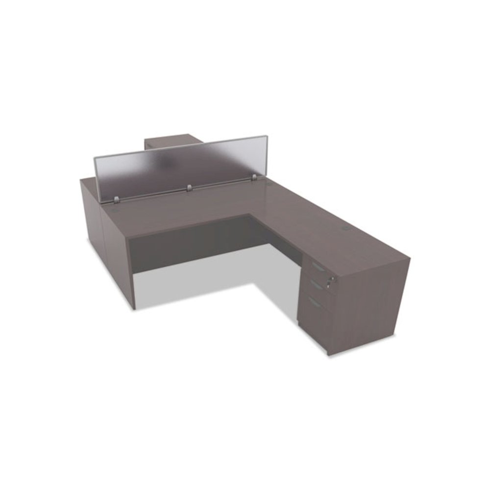 Polycarbonate Privacy Panel, 65w x 0.5d x 18h, Silver/Clear. Picture 2