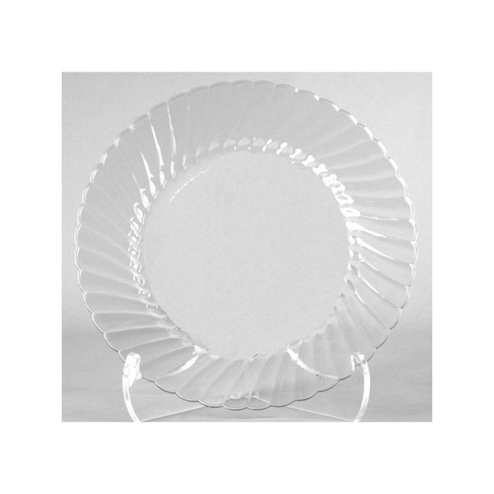 Classicware Plates, Plastic, 10.25" dia, Clear, 12/Bag, 12 Bags/Carton. Picture 1
