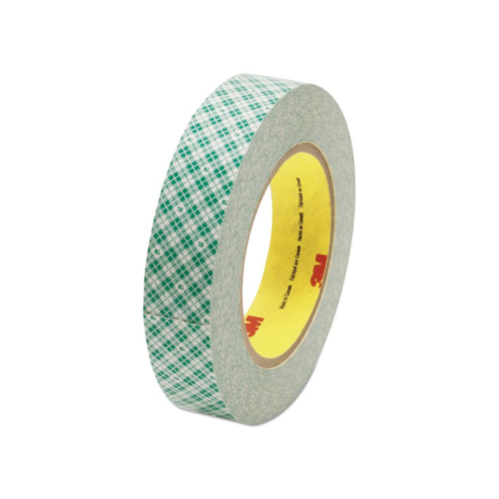 Double-Coated Tissue Tape, 3" Core, 1" x 36 yds, White. Picture 1