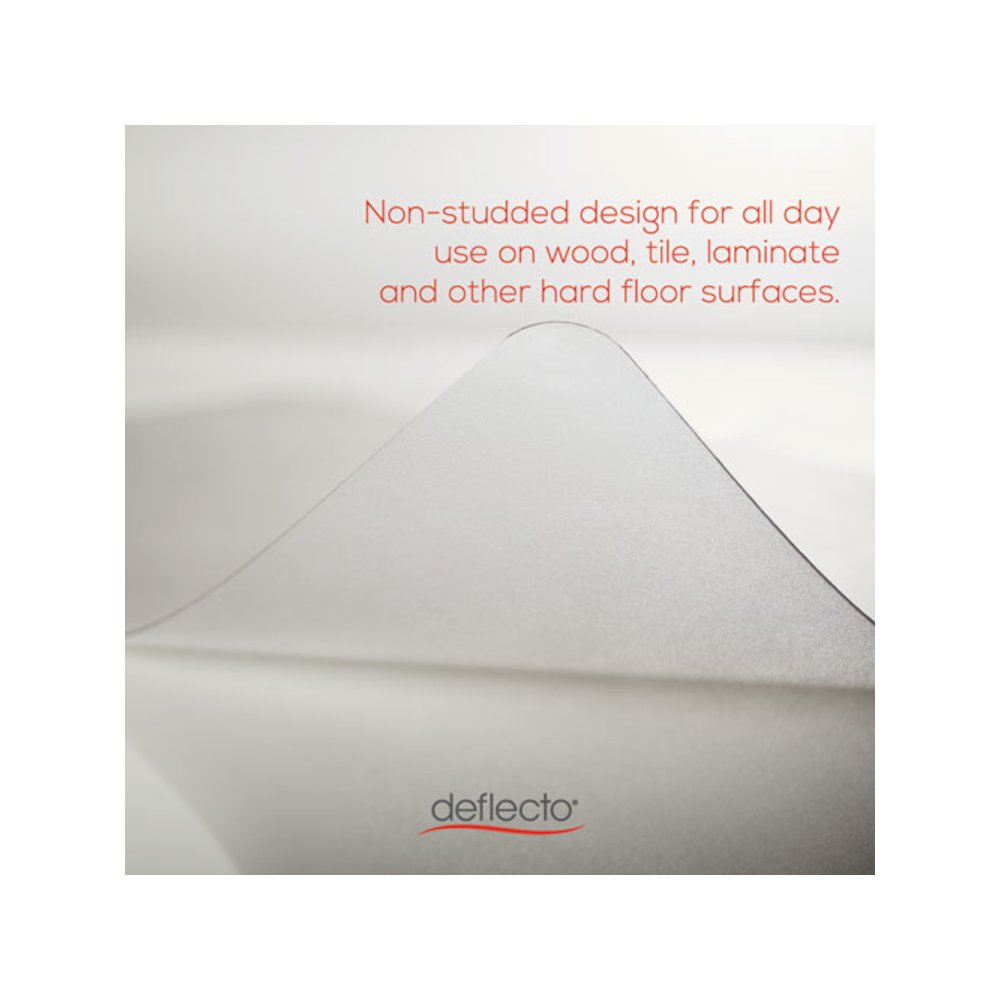EconoMat Non-Studded All Day Use Chair Mat for Hard Floors, Rectangular, 46" x 60", Clear, Ships Flat. Picture 2