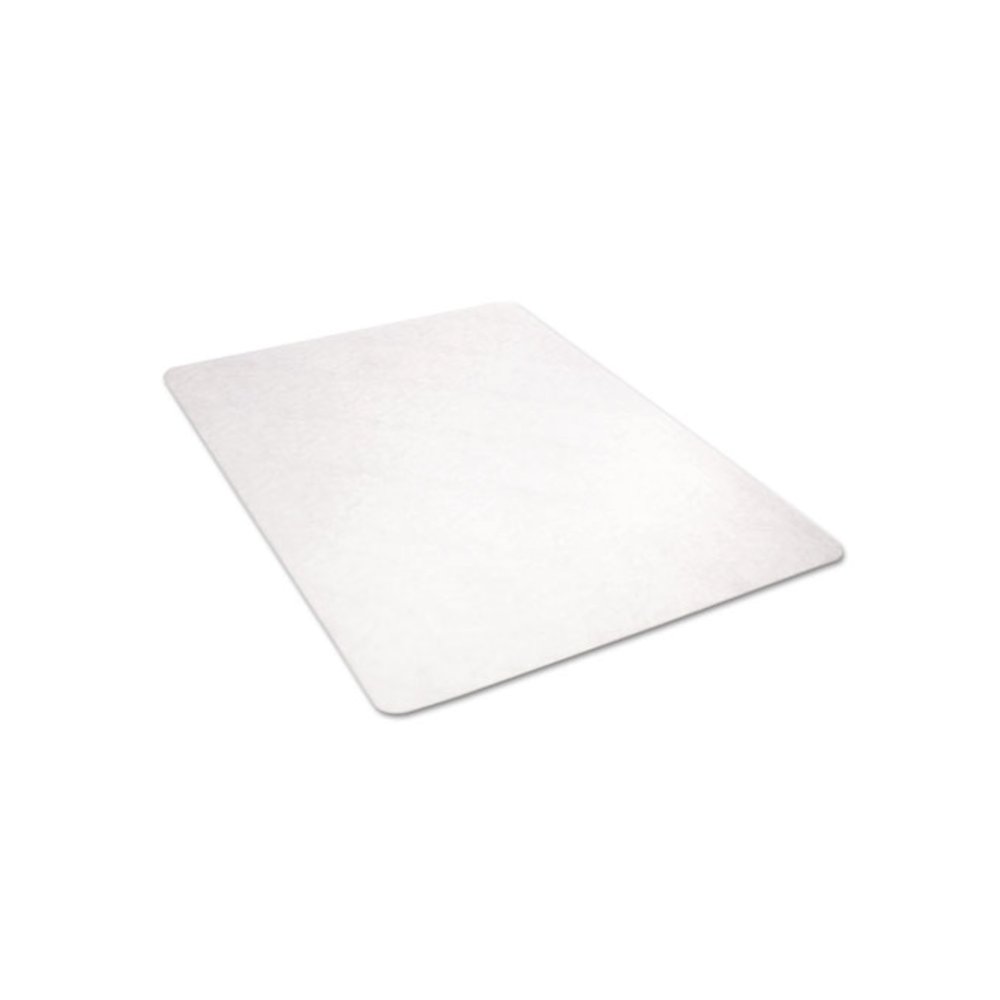 EconoMat Non-Studded All Day Use Chair Mat for Hard Floors, Rectangular, 46" x 60", Clear, Ships Flat. Picture 4