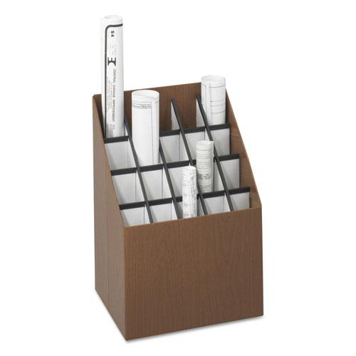Corrugated Roll Files, 20 Compartments, 15w x 12d x 22h, Woodgrain. Picture 3