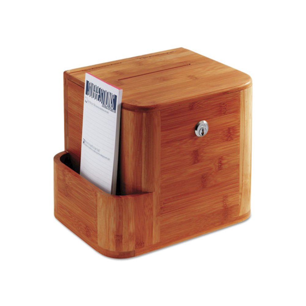 Bamboo Suggestion Boxes, 10 x 8 x 14, Cherry. Picture 2