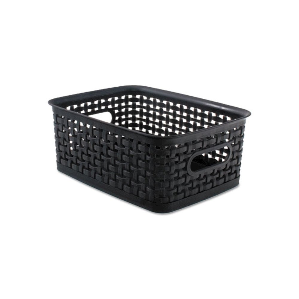 Weave Bins, 13.63 x 10.75 x 9, Black, 3/Pack. Picture 3