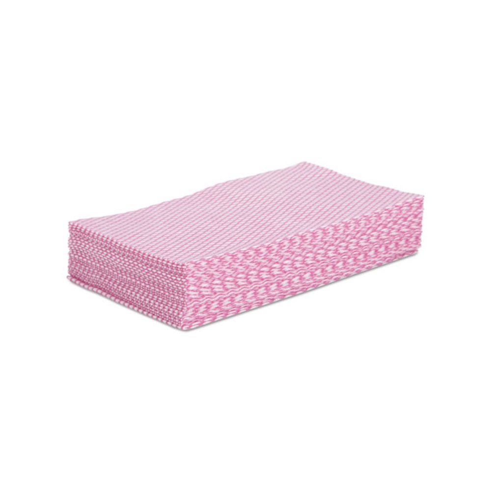 Foodservice Wipers, 12 x 21, Pink/White, 200/Carton. Picture 1