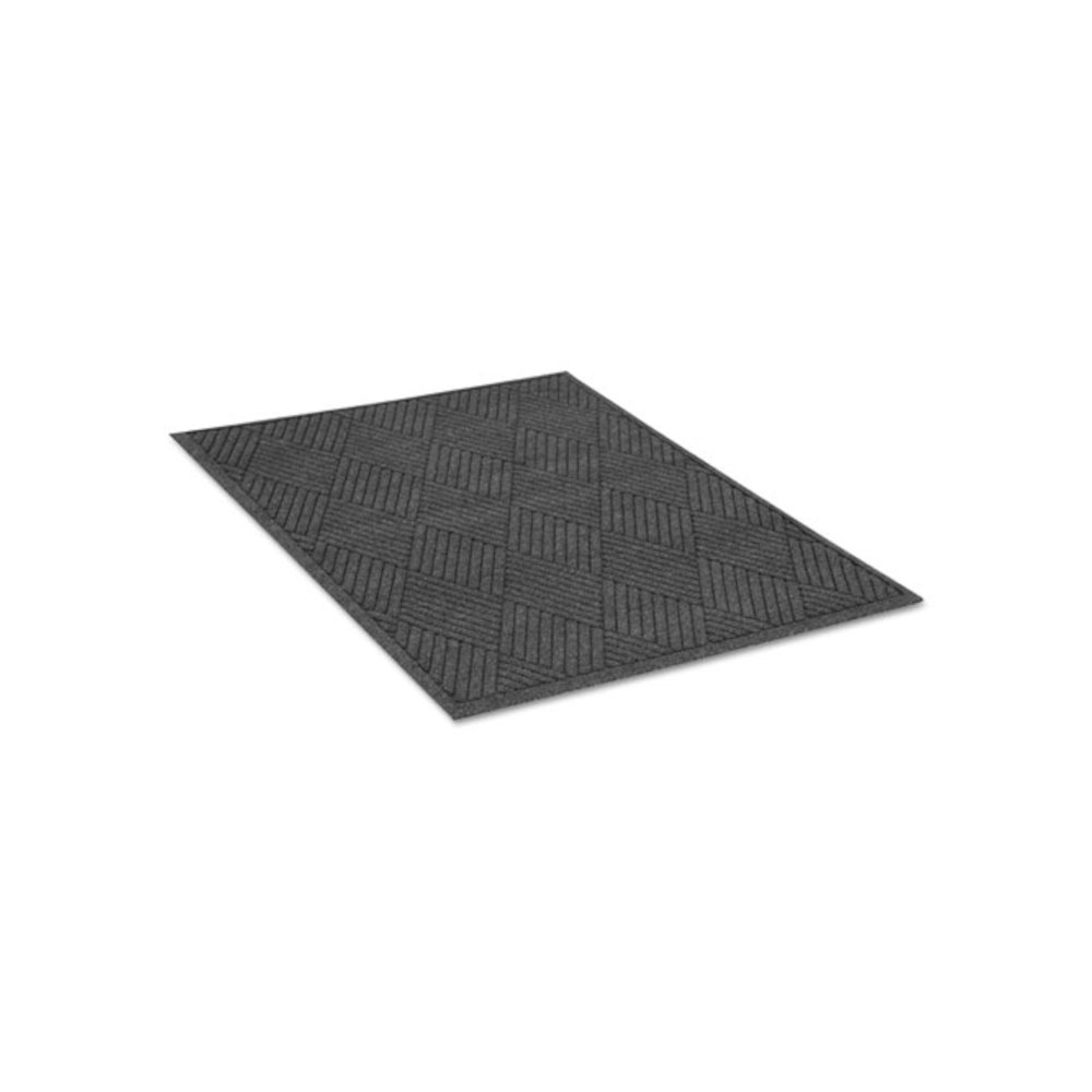 EcoGuard Diamond Floor Mats, Rectangular, Charcoal Gray Carpeted Surface, 48" x 96". Picture 1