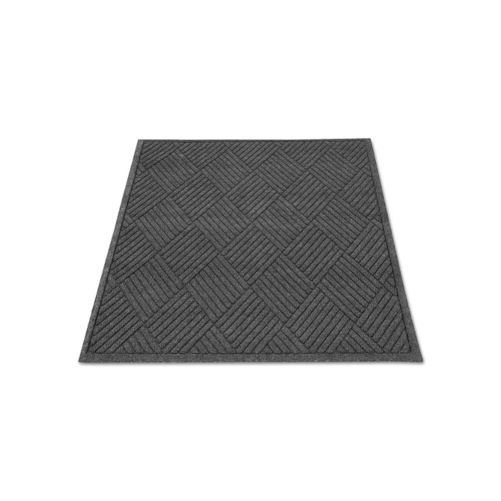 EcoGuard Diamond Floor Mats, Rectangular, Charcoal Gray Carpeted Surface, 36" x 48". Picture 1