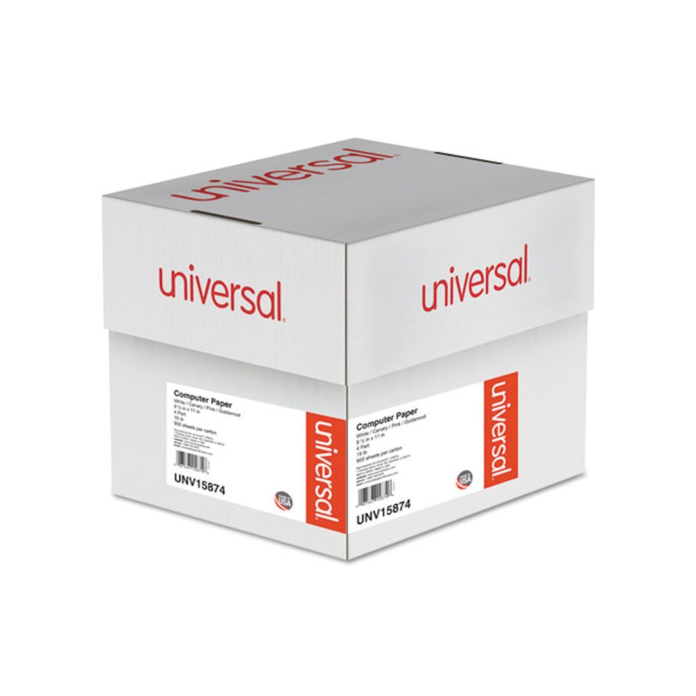 Printout Paper, 4-Part, 15 lb Bond Weight, 9.5 x 11, White/Canary/Pink/Buff, 900/Carton. Picture 1