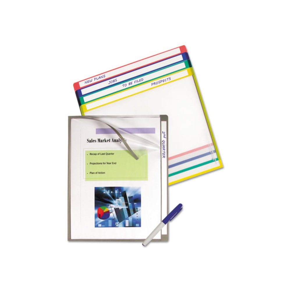Write-On Project Folders, Straight Tab, Letter Size, Assorted Colors, 25/Box. Picture 2