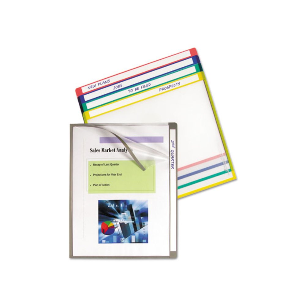 Write-On Project Folders, Straight Tab, Letter Size, Assorted Colors, 25/Box. Picture 1