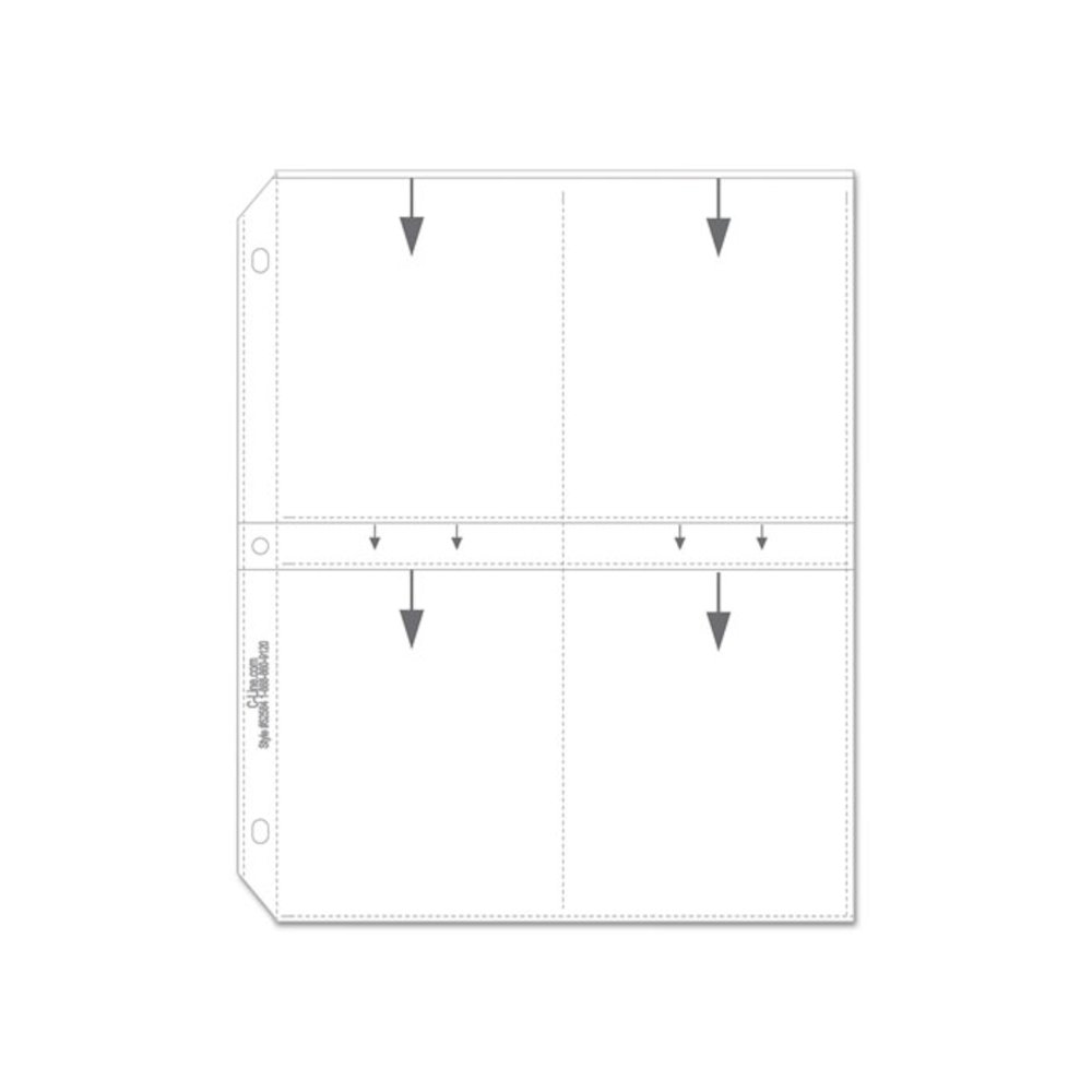 Clear Photo Pages for Eight 3.5 x 5 Photos, 3-Hole Punched, 11.25 x 8.13, 50/Box. Picture 2