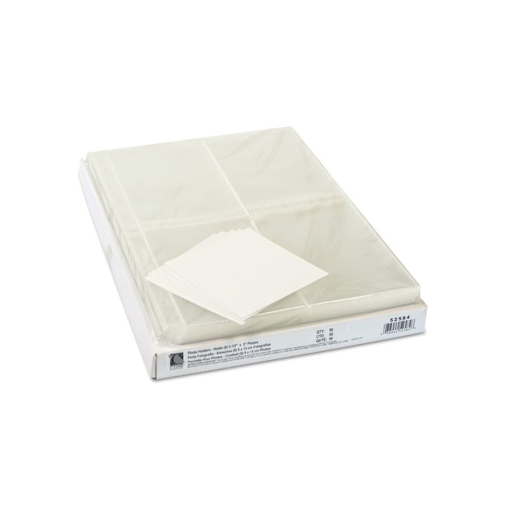 Clear Photo Pages for Eight 3.5 x 5 Photos, 3-Hole Punched, 11.25 x 8.13, 50/Box. Picture 3