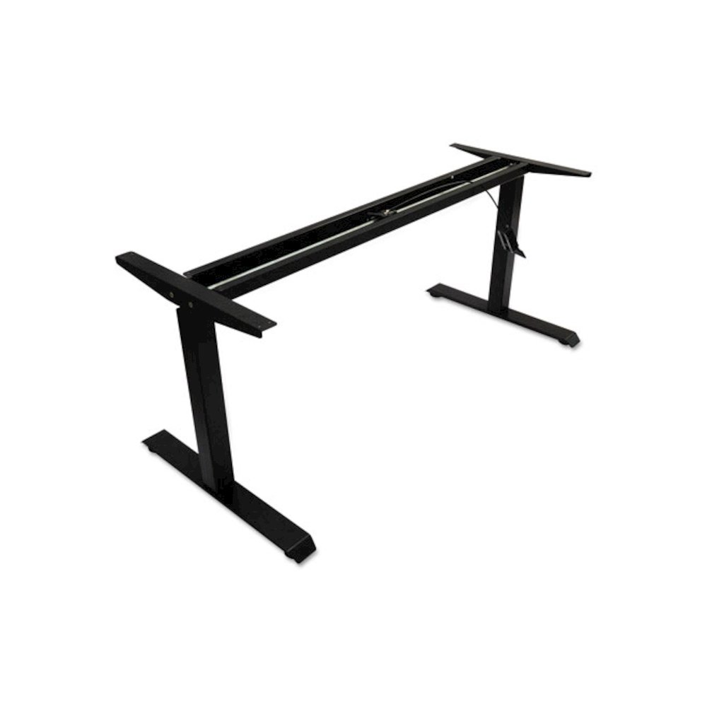 Alera AdaptivErgo Sit-Stand Pneumatic Height-Adjustable Table Base, 59.06" x 28.35" x 26.18" to 39.57", Black. Picture 1