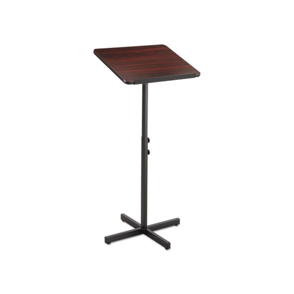 Adjustable Speaker Stand, 21 x 21 x 29.5 to 46, Mahogany/Black. Picture 3
