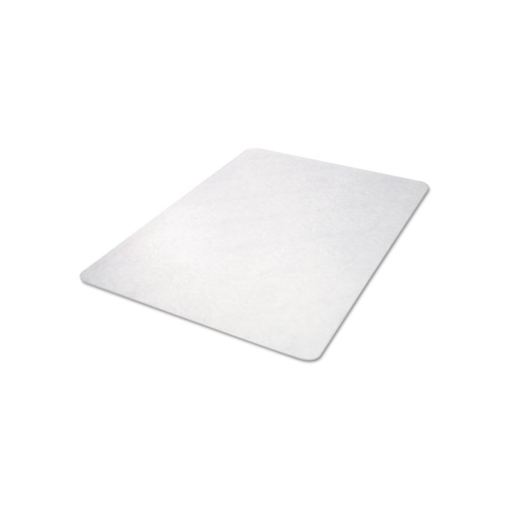 EconoMat Non-Studded All Day Use Chair Mat for Hard Floors, Rectangular, 45" x 53", Clear, Ships Rolled. Picture 8