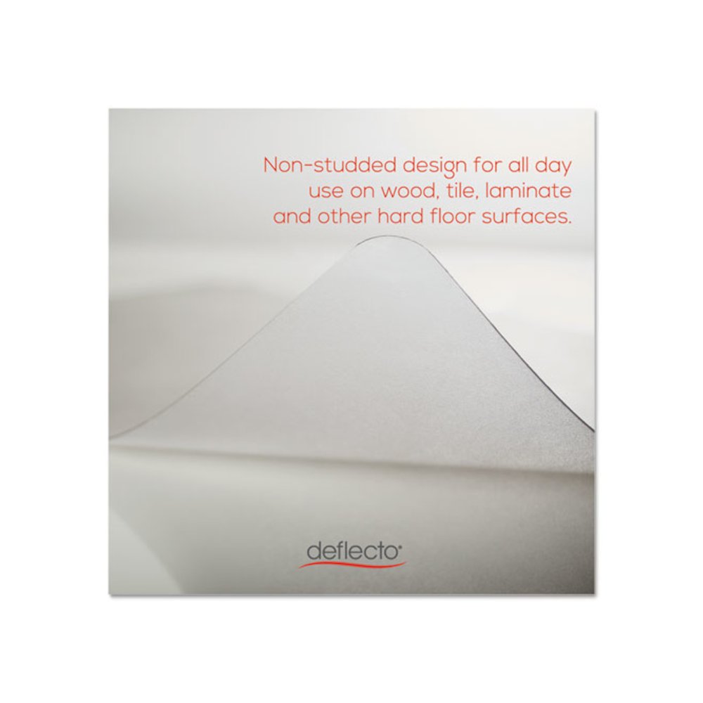 EconoMat Non-Studded All Day Use Chair Mat for Hard Floors, Rectangular, 45" x 53", Clear, Ships Rolled. Picture 2