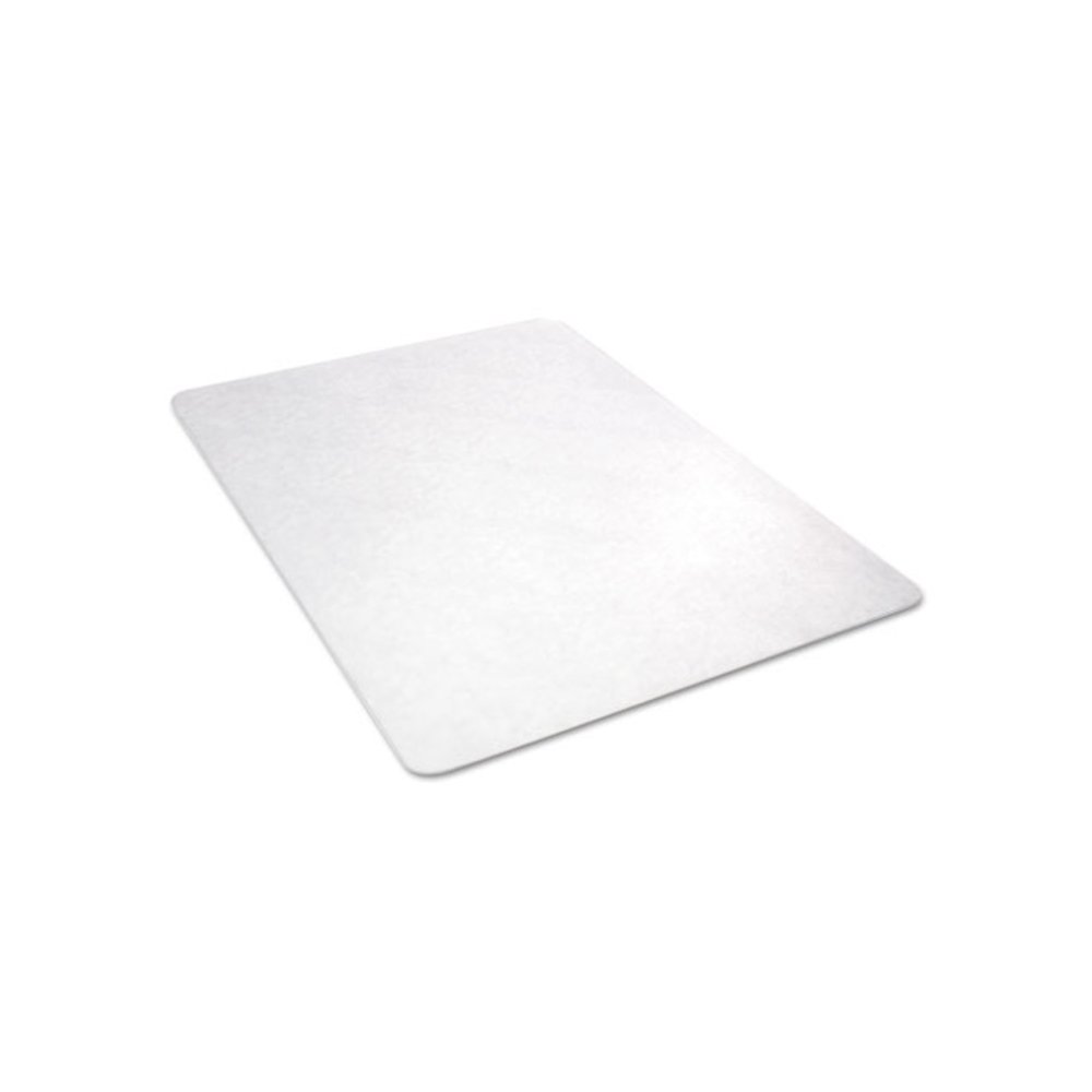 EconoMat Non-Studded All Day Use Chair Mat for Hard Floors, Rectangular, 45" x 53", Clear, Ships Rolled. Picture 6