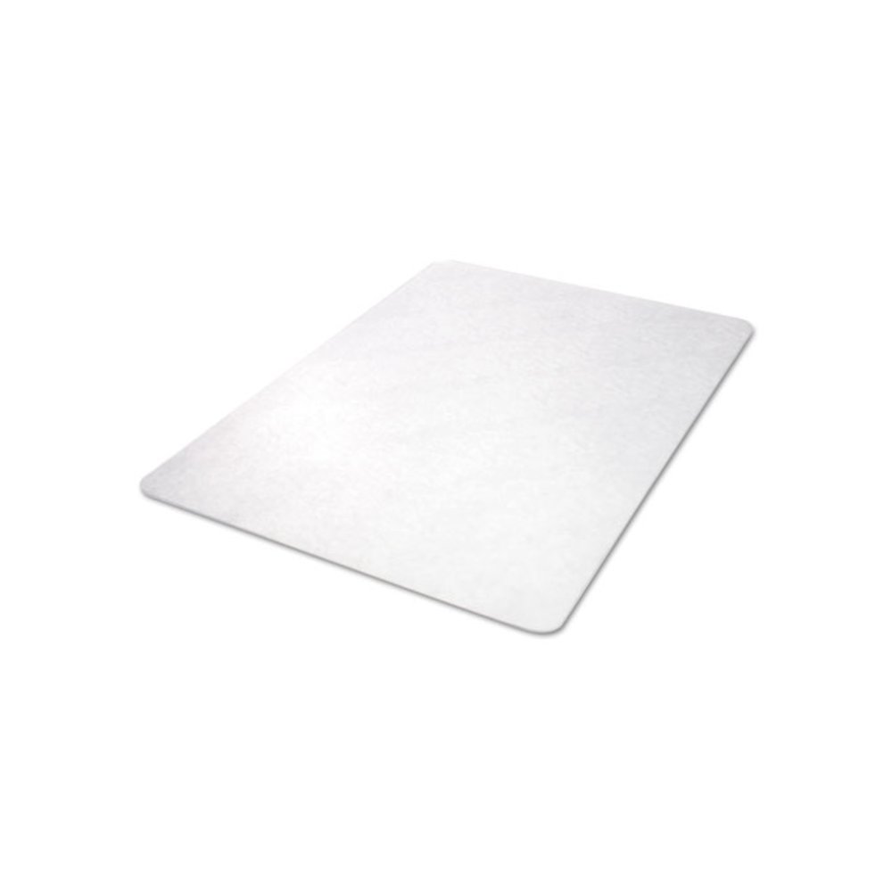 EconoMat Non-Studded All Day Use Chair Mat for Hard Floors, Rectangular, 45" x 53", Clear, Ships Rolled. Picture 7