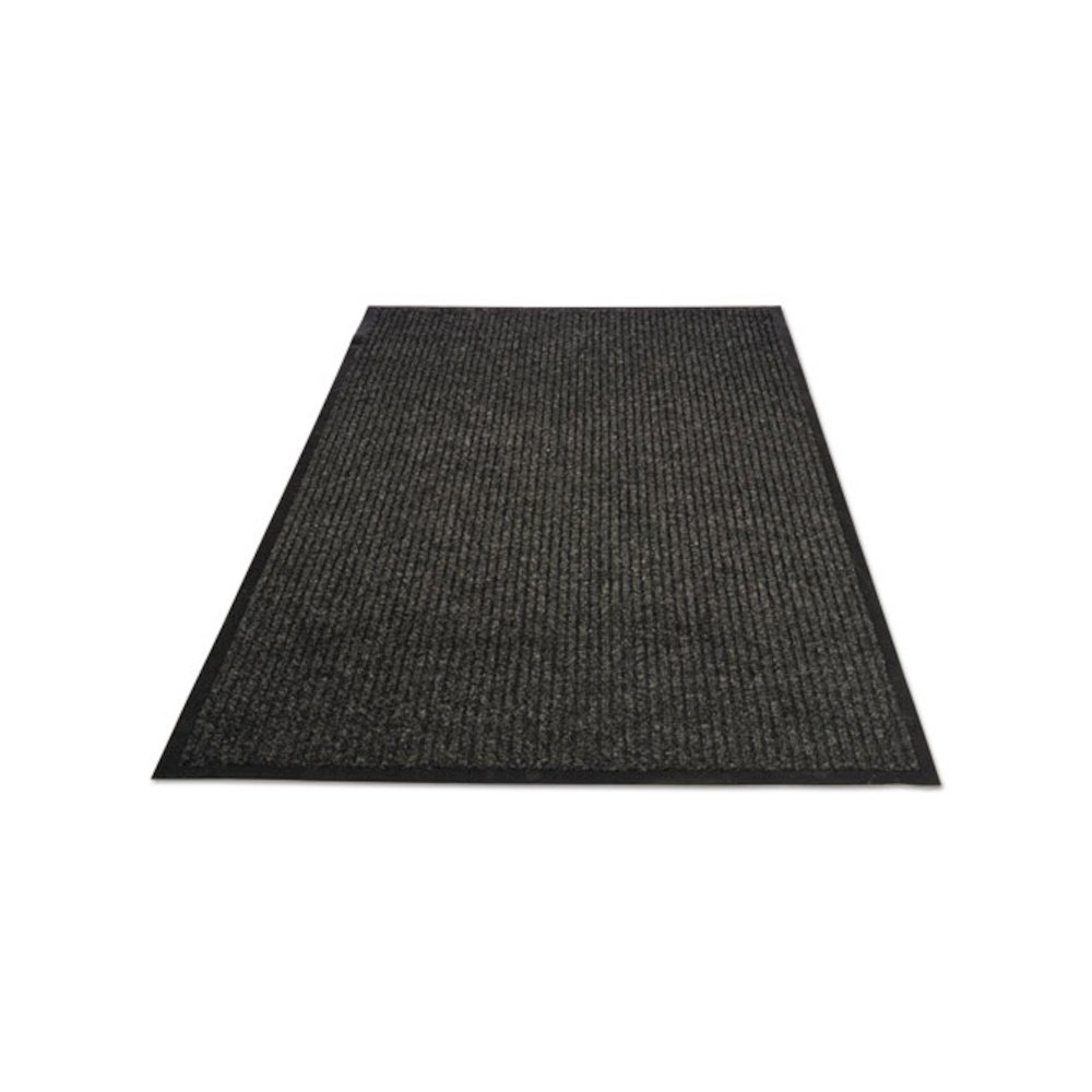 Golden Series Dual Rib Indoor Wiper Mats, Rectangular, Charcoal Gray Carpeted Surface, 36" x 60". Picture 3