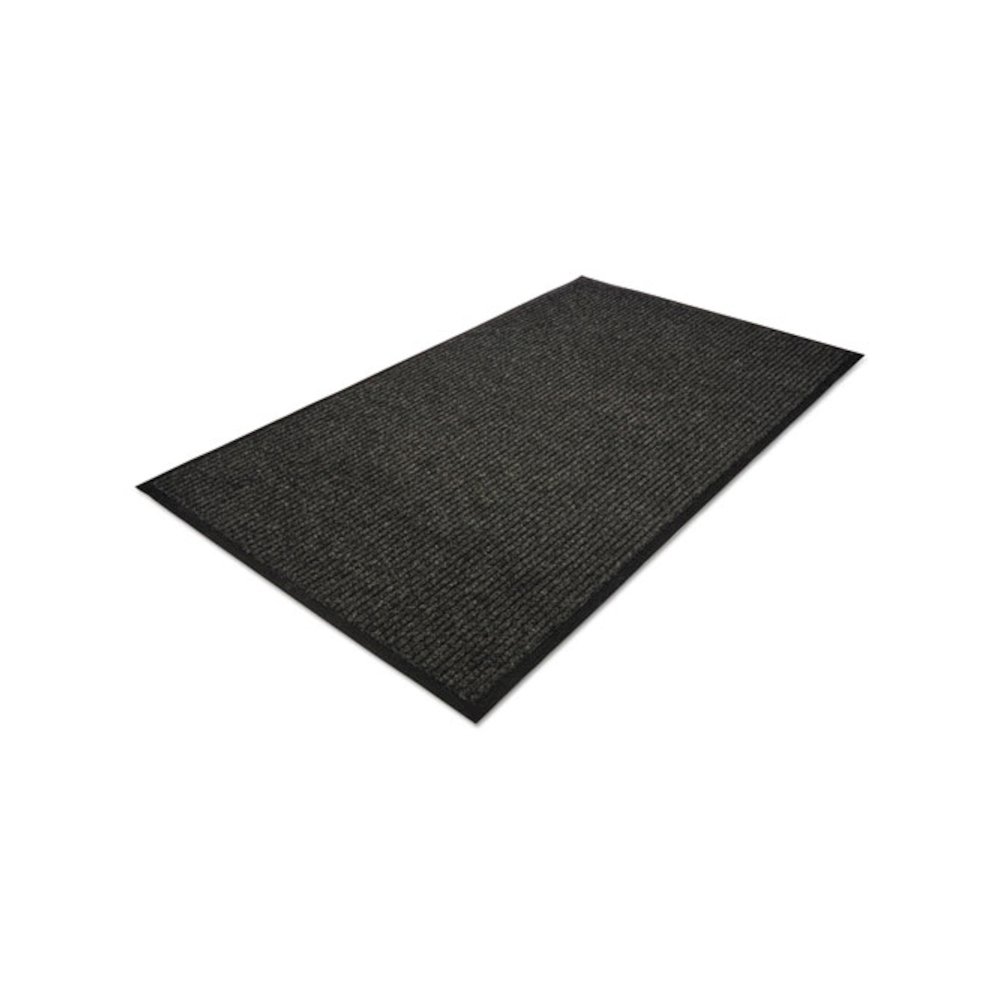 Golden Series Dual Rib Indoor Wiper Mats, Rectangular, Charcoal Gray Carpeted Surface, 36" x 60". Picture 1