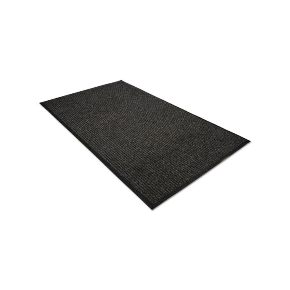 Golden Series Dual Rib Indoor Wiper Mats, Rectangular, Charcoal Gray Carpeted Surface, 36" x 60". Picture 2