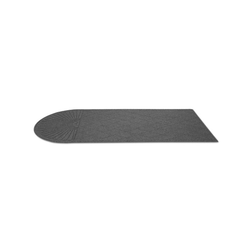 EcoGuard Diamond Floor Mats, Rectangular with Single Fan, Charcoal Gray Carpeted Surface, 96" x 48". Picture 11