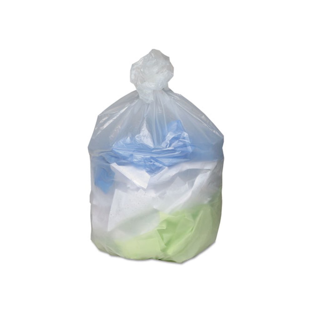 Can Liners, 33 gal, 11 mic, 33" x 40", Natural, 25 Bags/Roll, 20 Rolls/Carton. Picture 2
