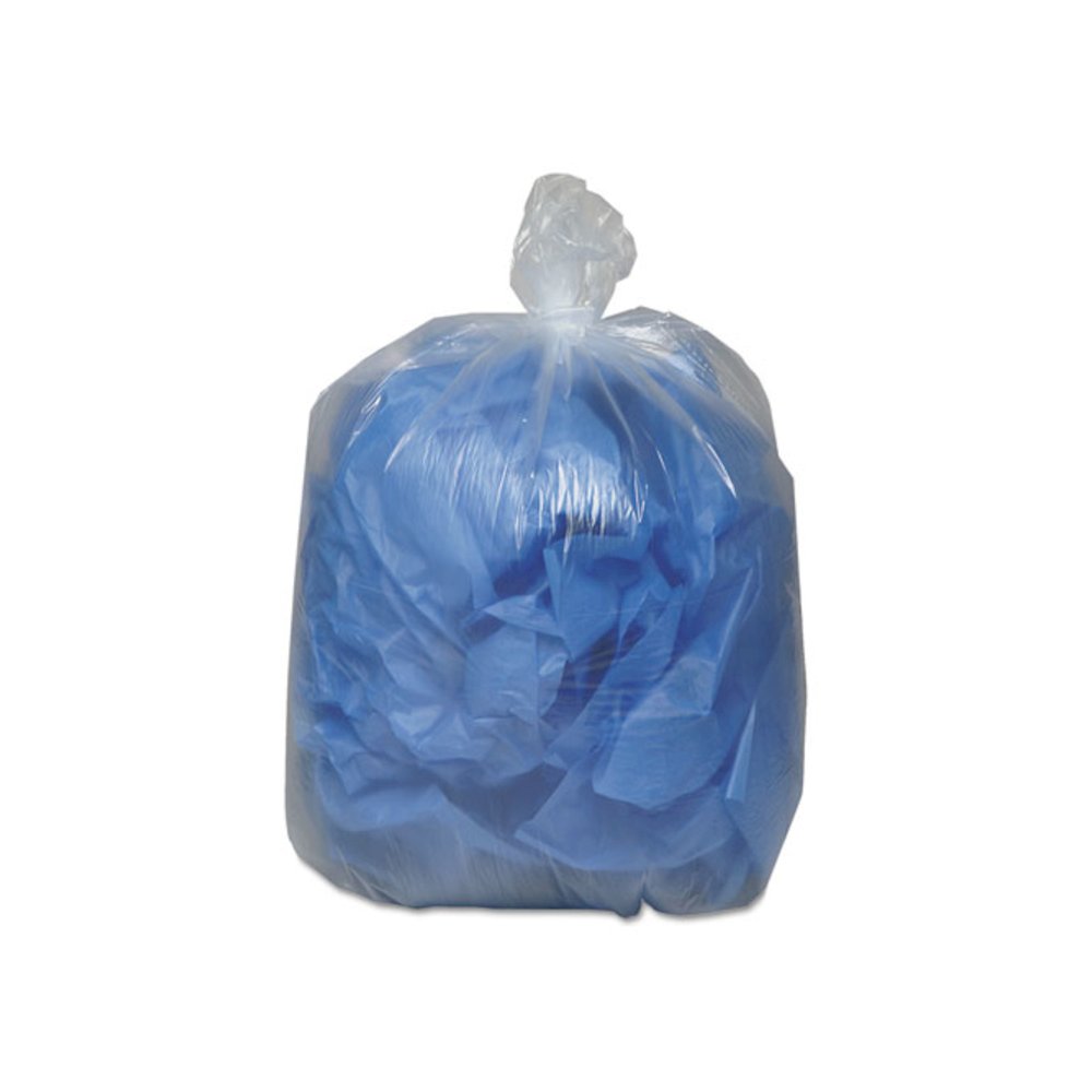 Linear Low-Density Can Liners, 56 gal, 0.9 mil, 43" x 47", Clear, 10 Bags/Roll, 10 Rolls/Carton. Picture 2