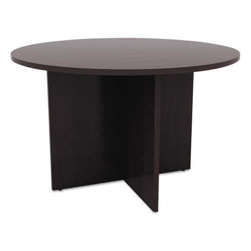 Alera Valencia Round Conference Table with Legs, 42" Diameter x 29.5h, Espresso. Picture 1