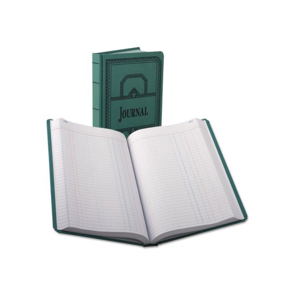 Account Journal, Journal-Style Rule, Blue Cover, 11.75 x 7.25 Sheets, 500 Sheets/Book. Picture 1